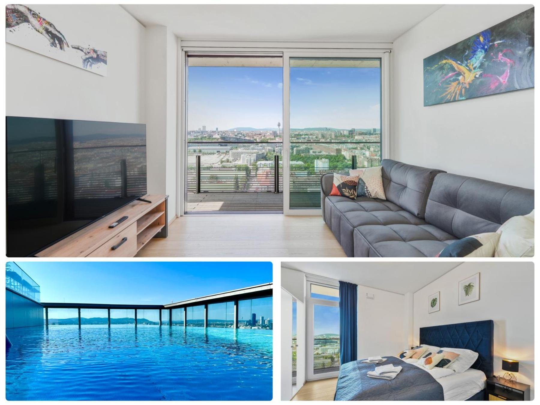 Luxury Penthouse I Rooftop Pool I Self Check-In Vienne Extérieur photo